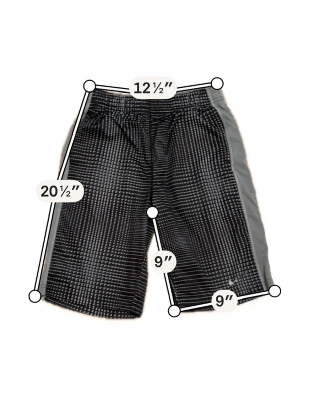 Nike Dri-FIT Black Gray Athletic Basketball Shorts Boys Large